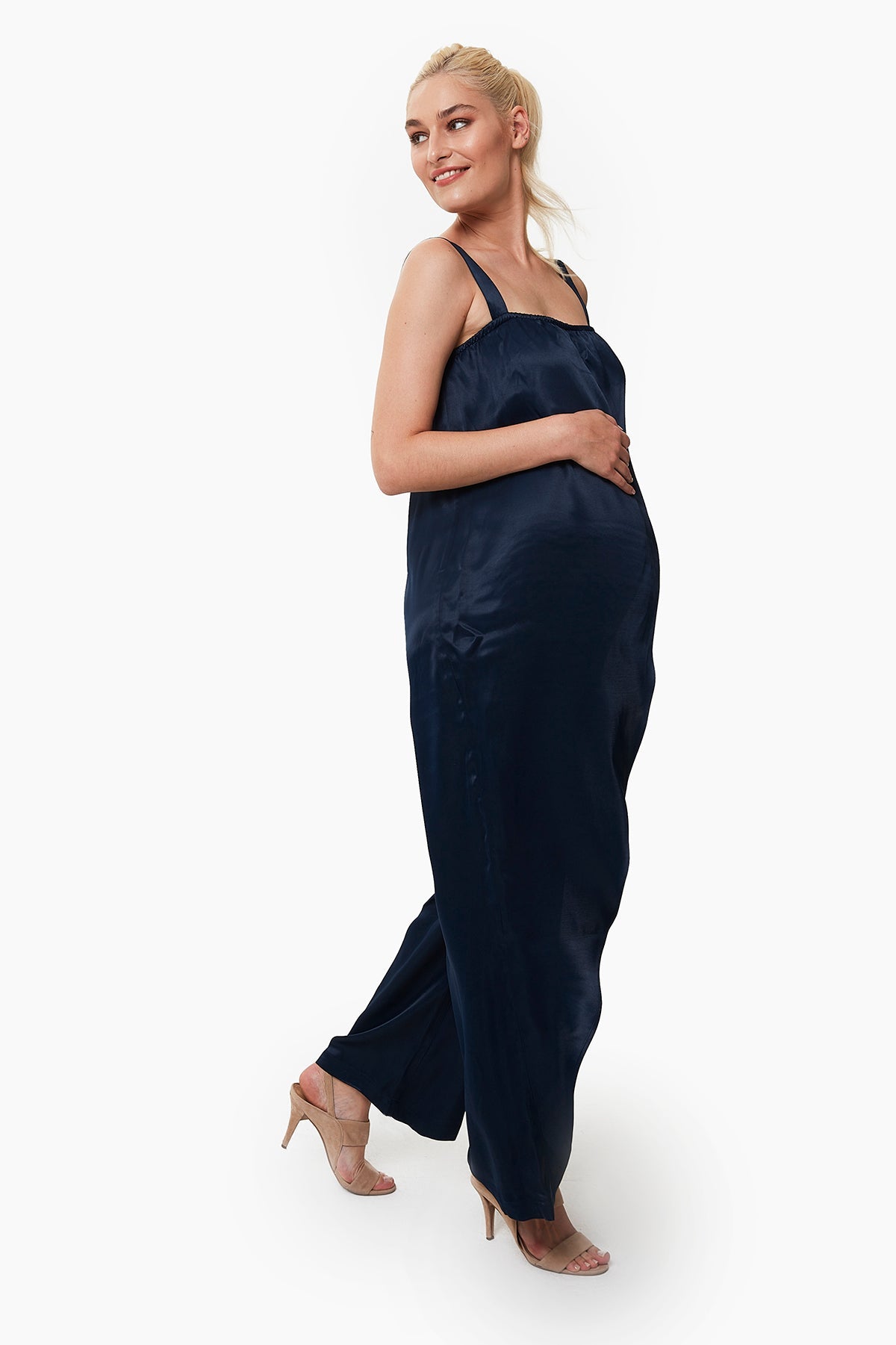 Alice Satin Maternity Dress