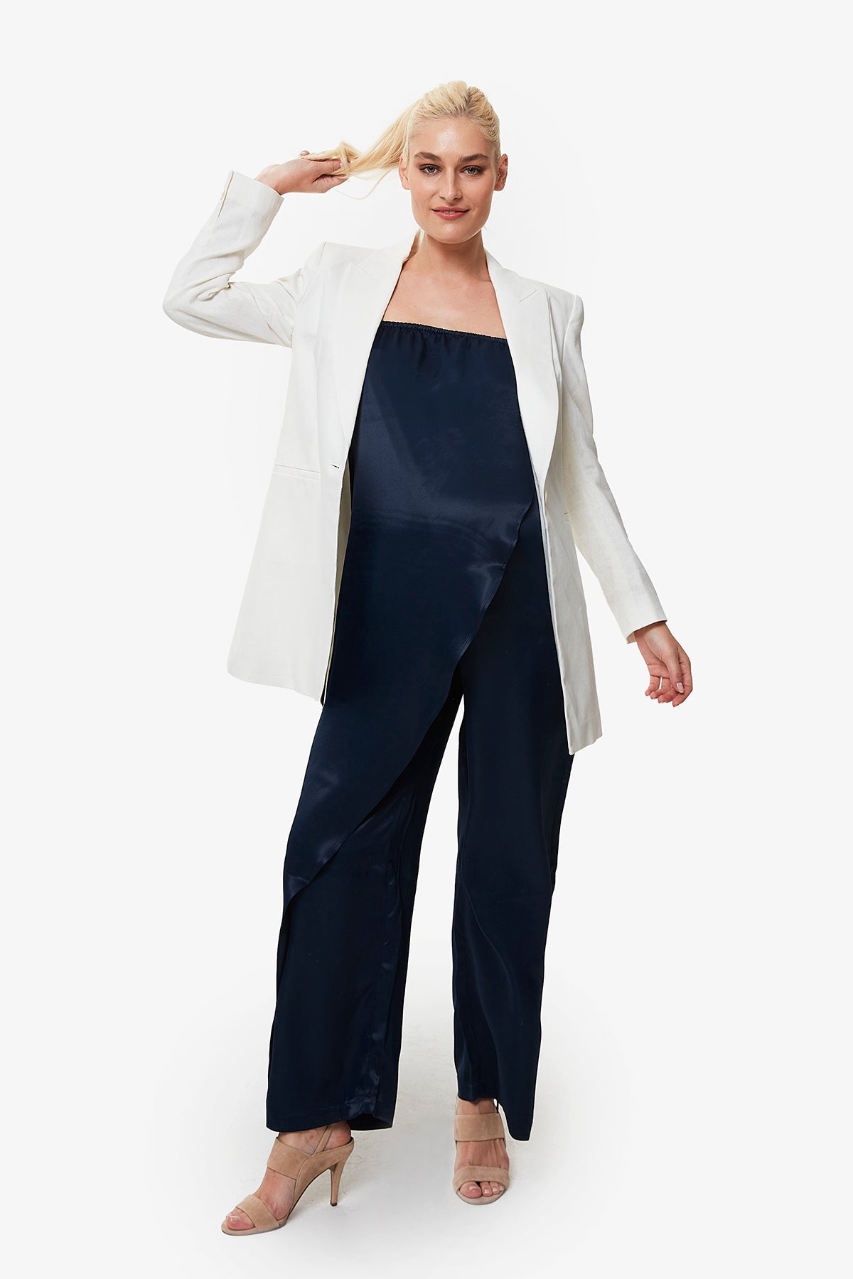 Alice Satin Maternity Dress