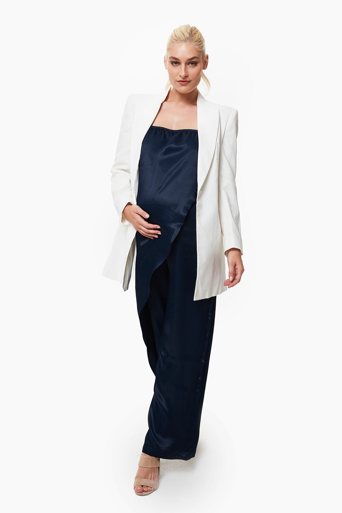 Alice Satin Maternity Dress