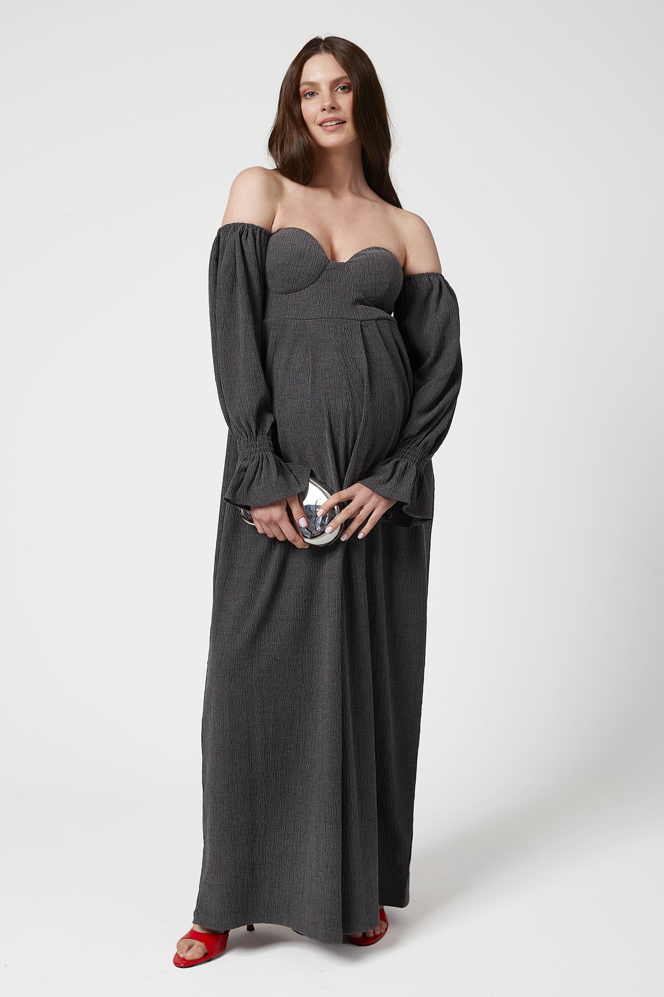 Clara Off-Shoulder Maternity Jumpsuit