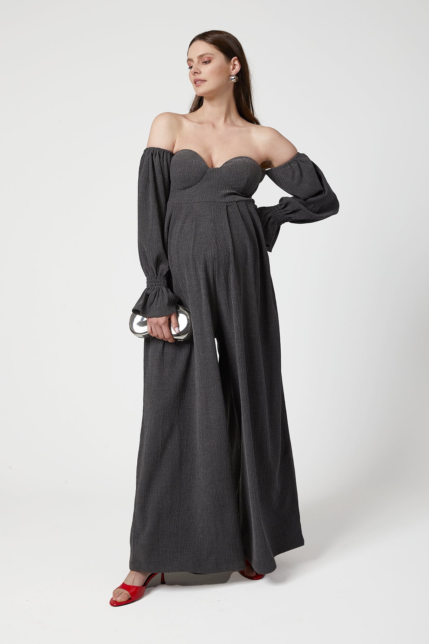 Clara Off-Shoulder Maternity Jumpsuit
