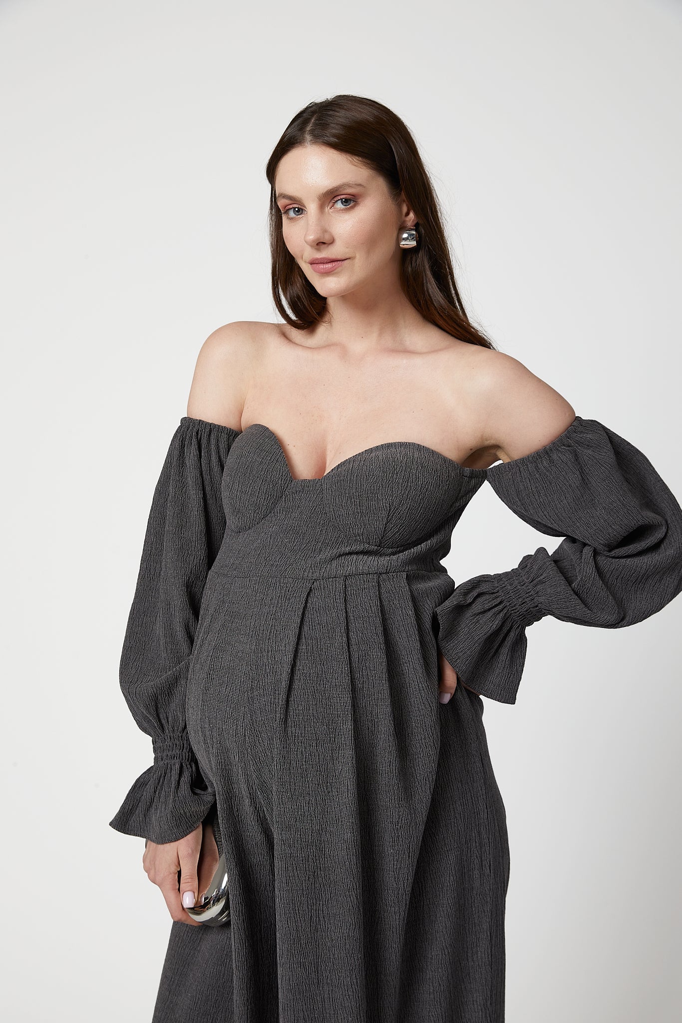 Clara Off-Shoulder Maternity Jumpsuit