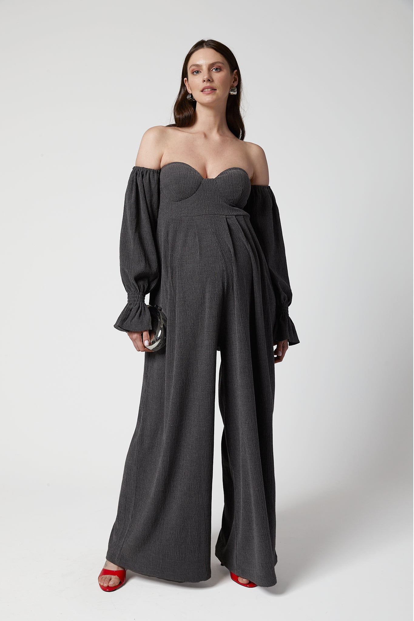 Clara Off-Shoulder Maternity Jumpsuit