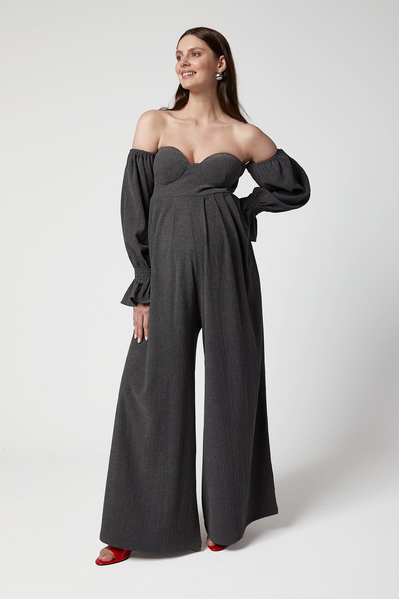 Clara Off-Shoulder Maternity Jumpsuit