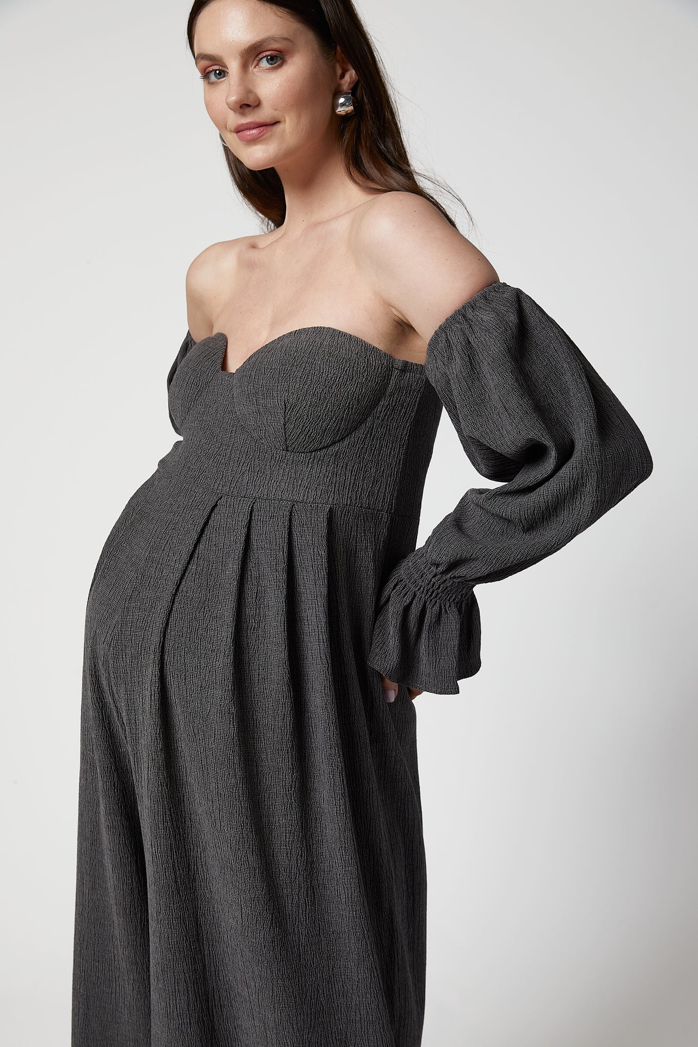 Clara Off-Shoulder Maternity Jumpsuit