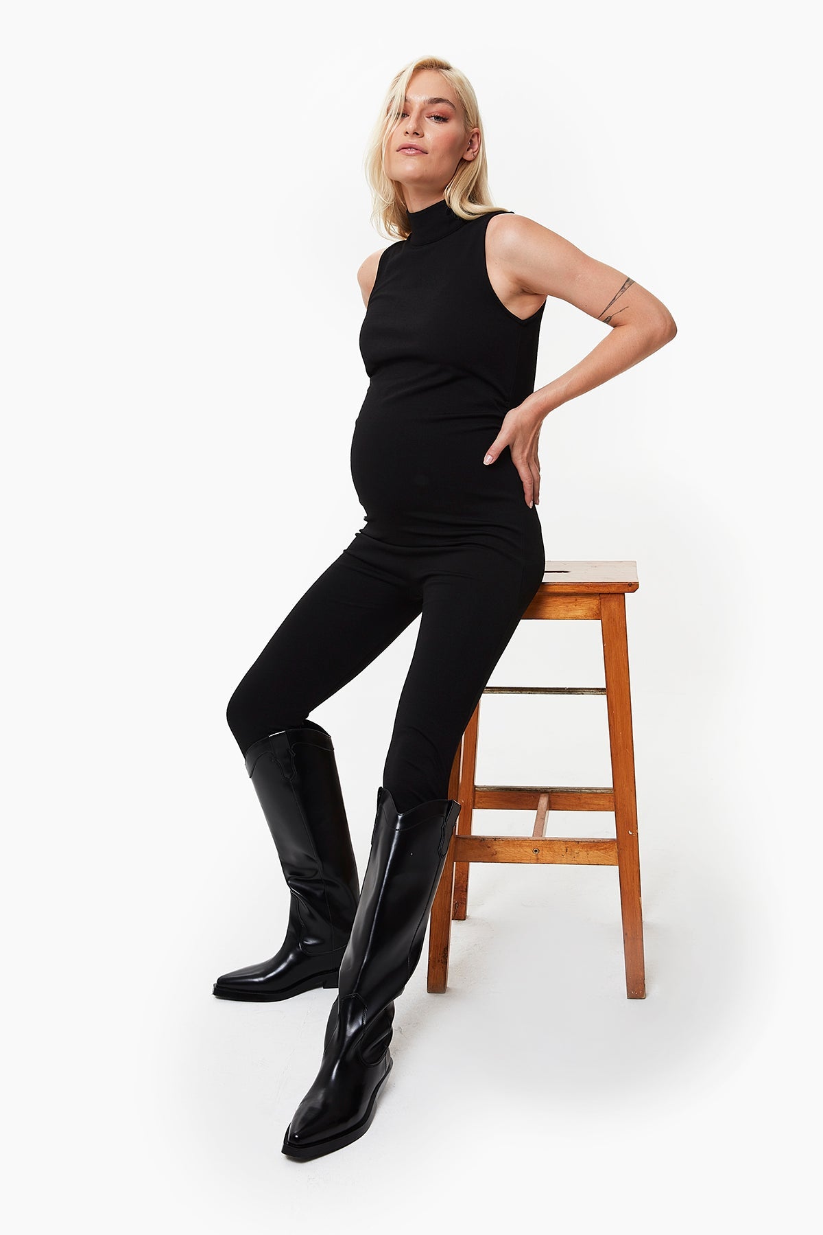 Isabel Sleeveless Maternity Jumpsuit