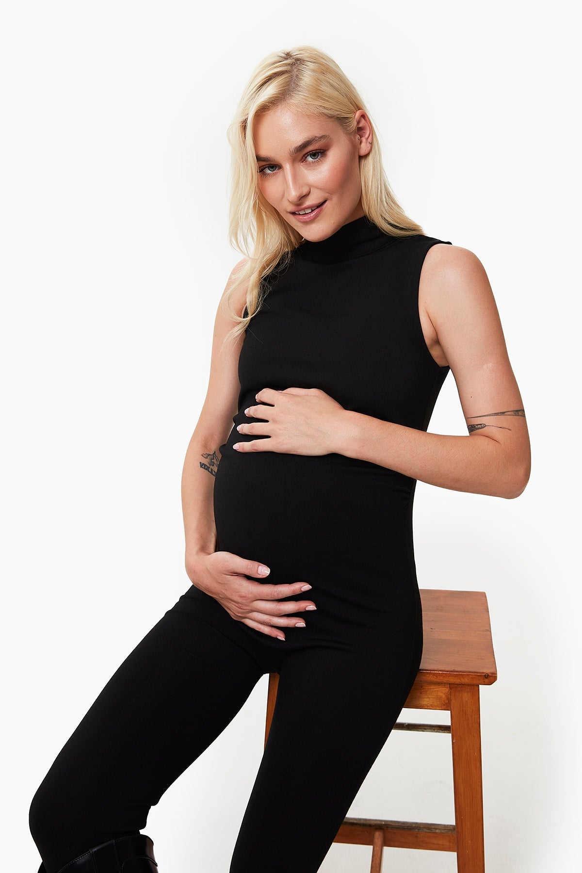 Isabel Sleeveless Maternity Jumpsuit