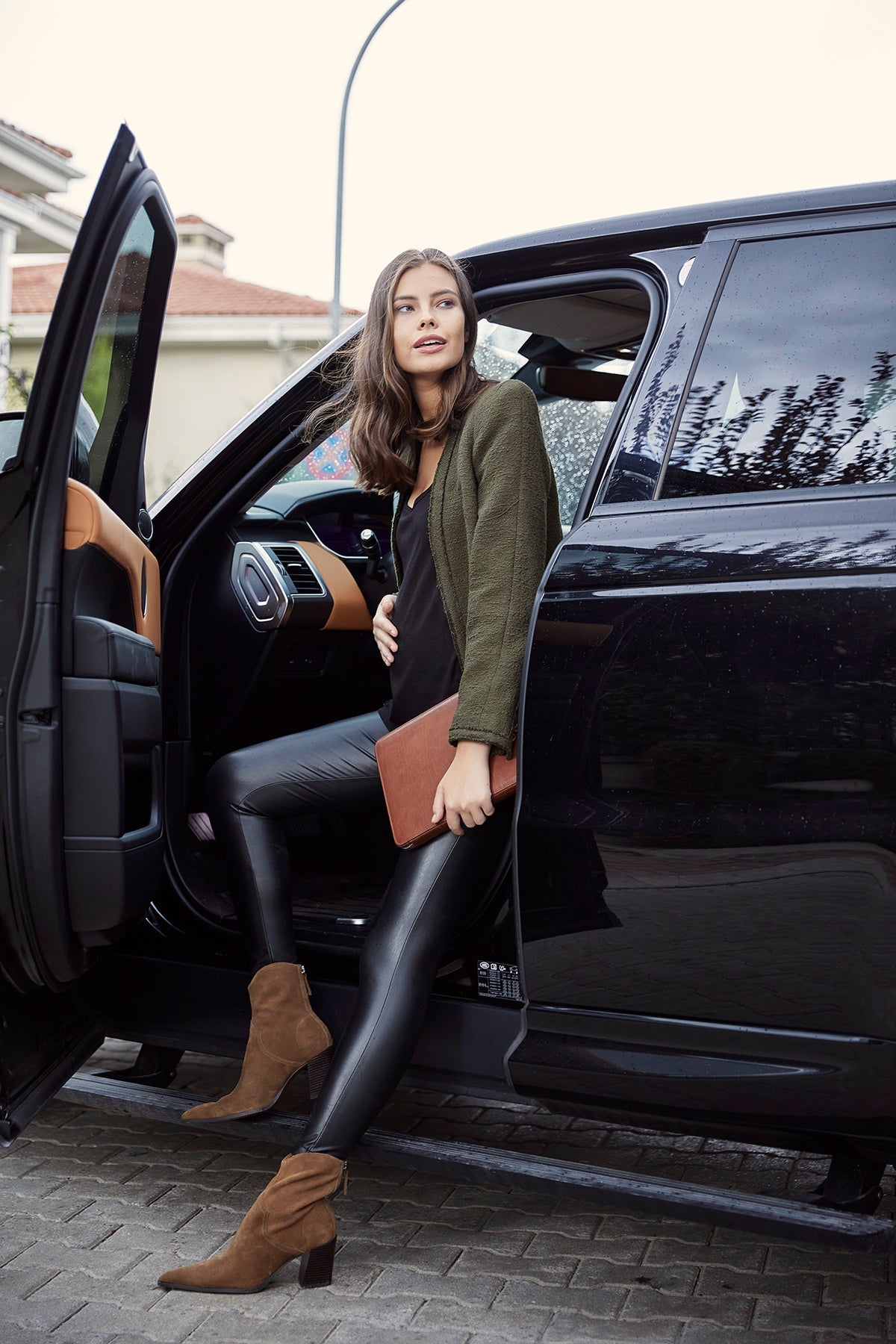 Amelia Leather Maternity Leggings