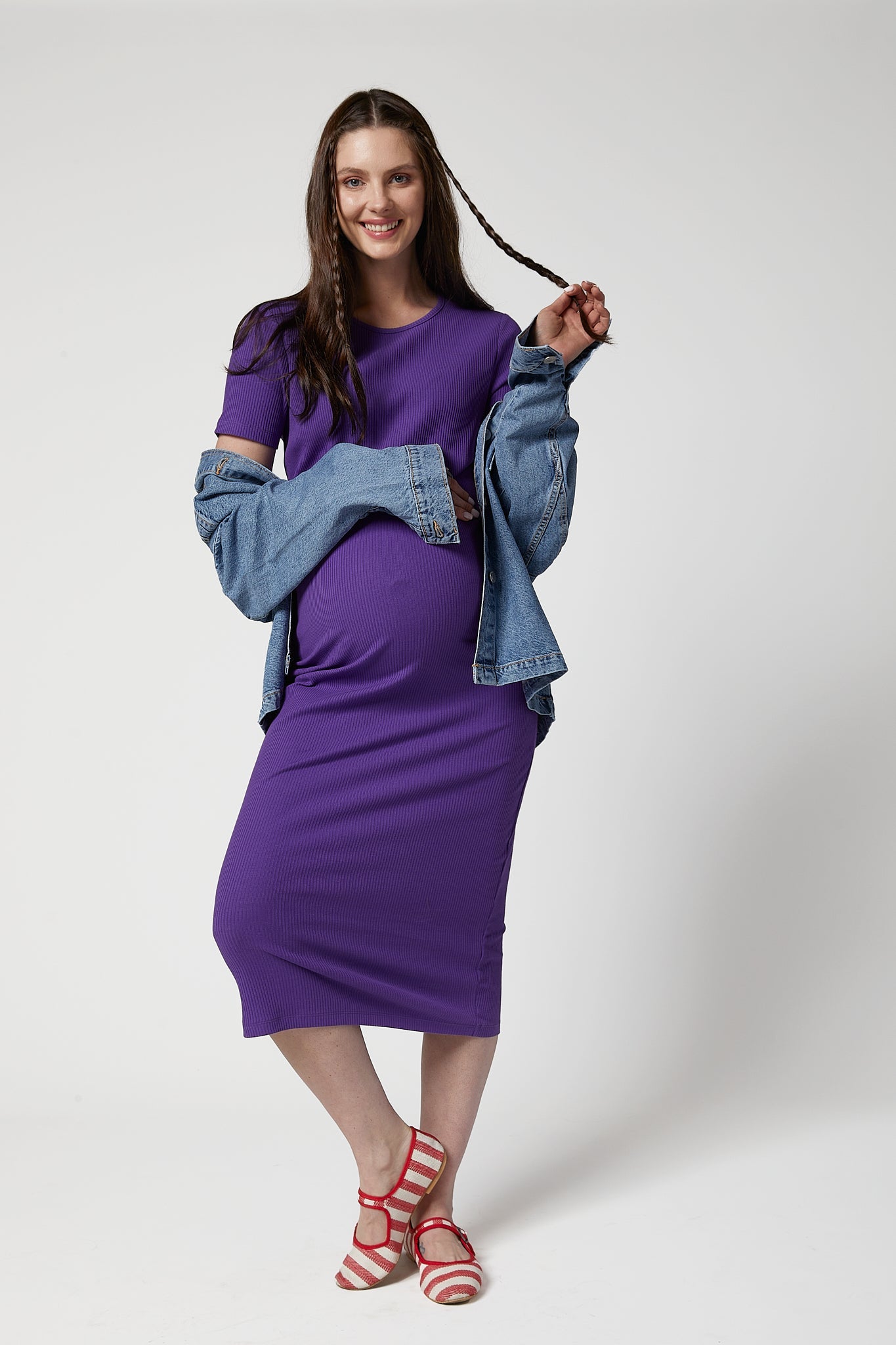 Camille Rib Maternity Dress
