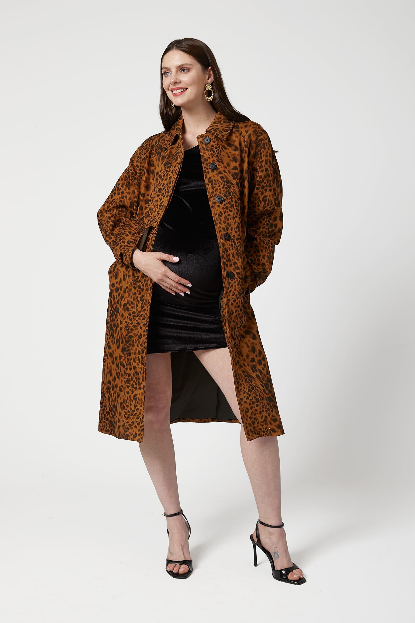 Velvetine One-Shoulder Maternity Mini Dress