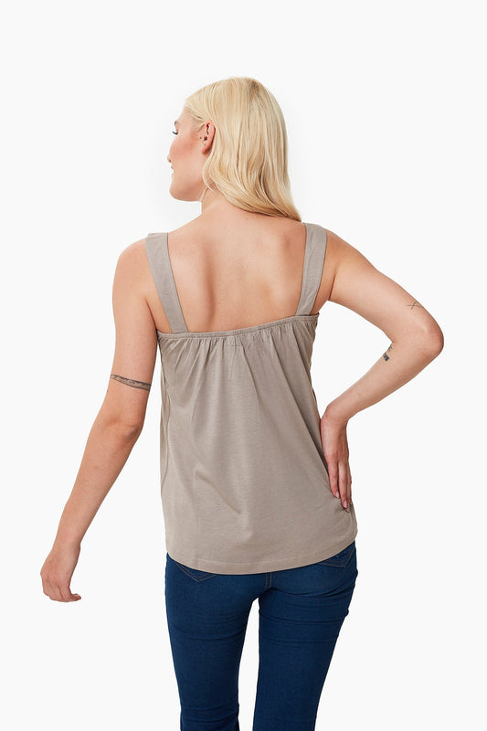 Emery Maternity & Nursing Tank - Beige