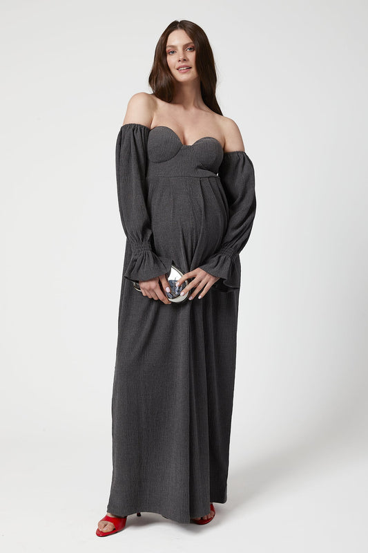 Clara Off-Shoulder Maternity Jumpsuit