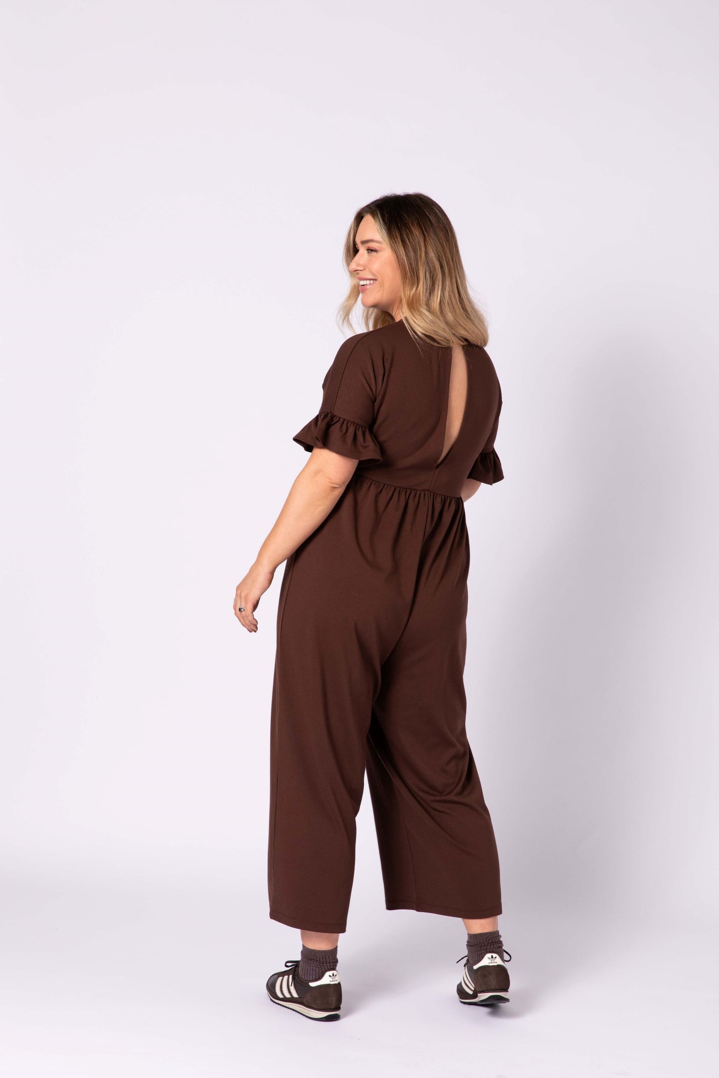 Lilyana Maternity Jumpsuit - Brown