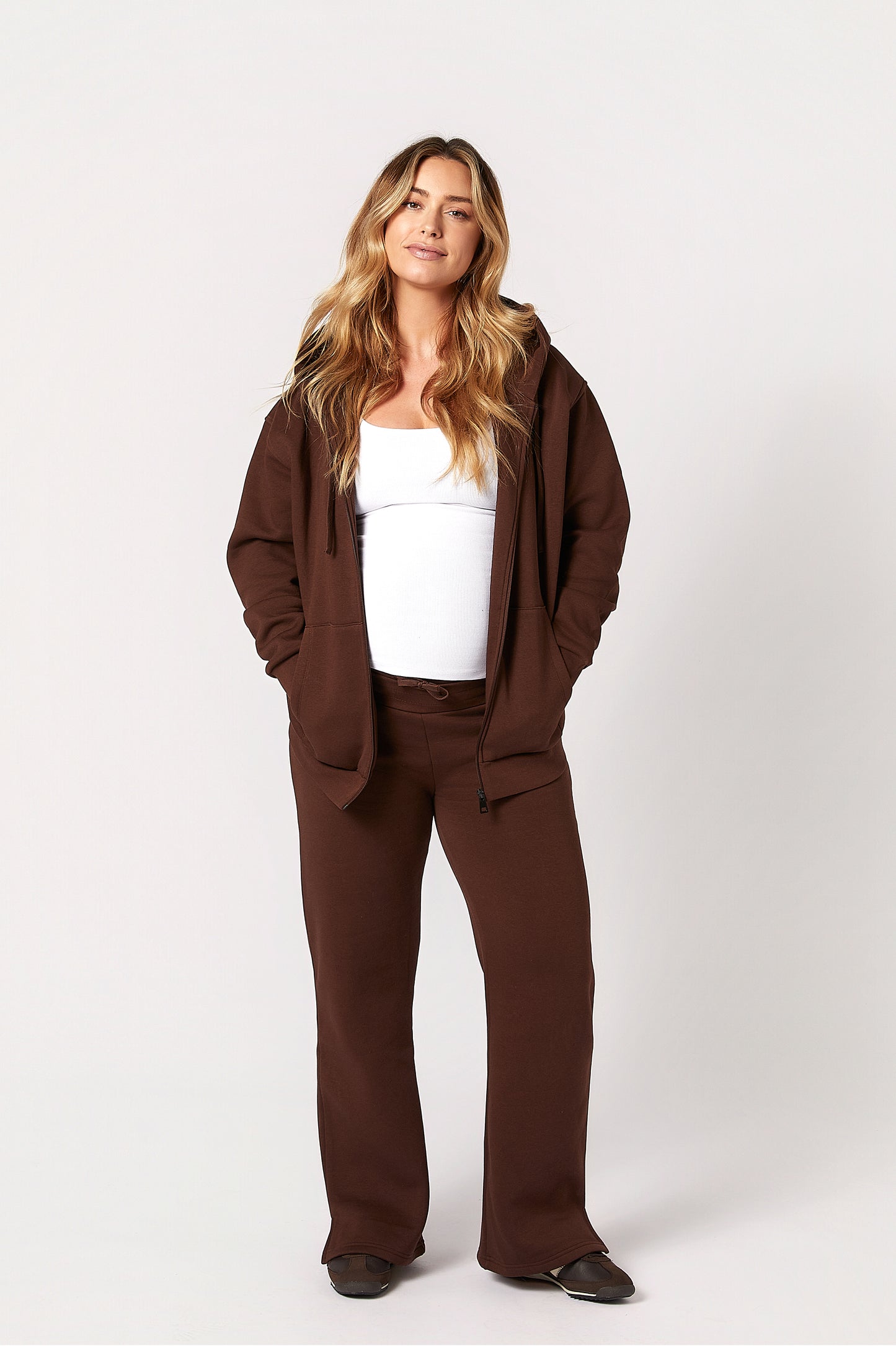 Rachel Maternity Tracksuit Set - Brown