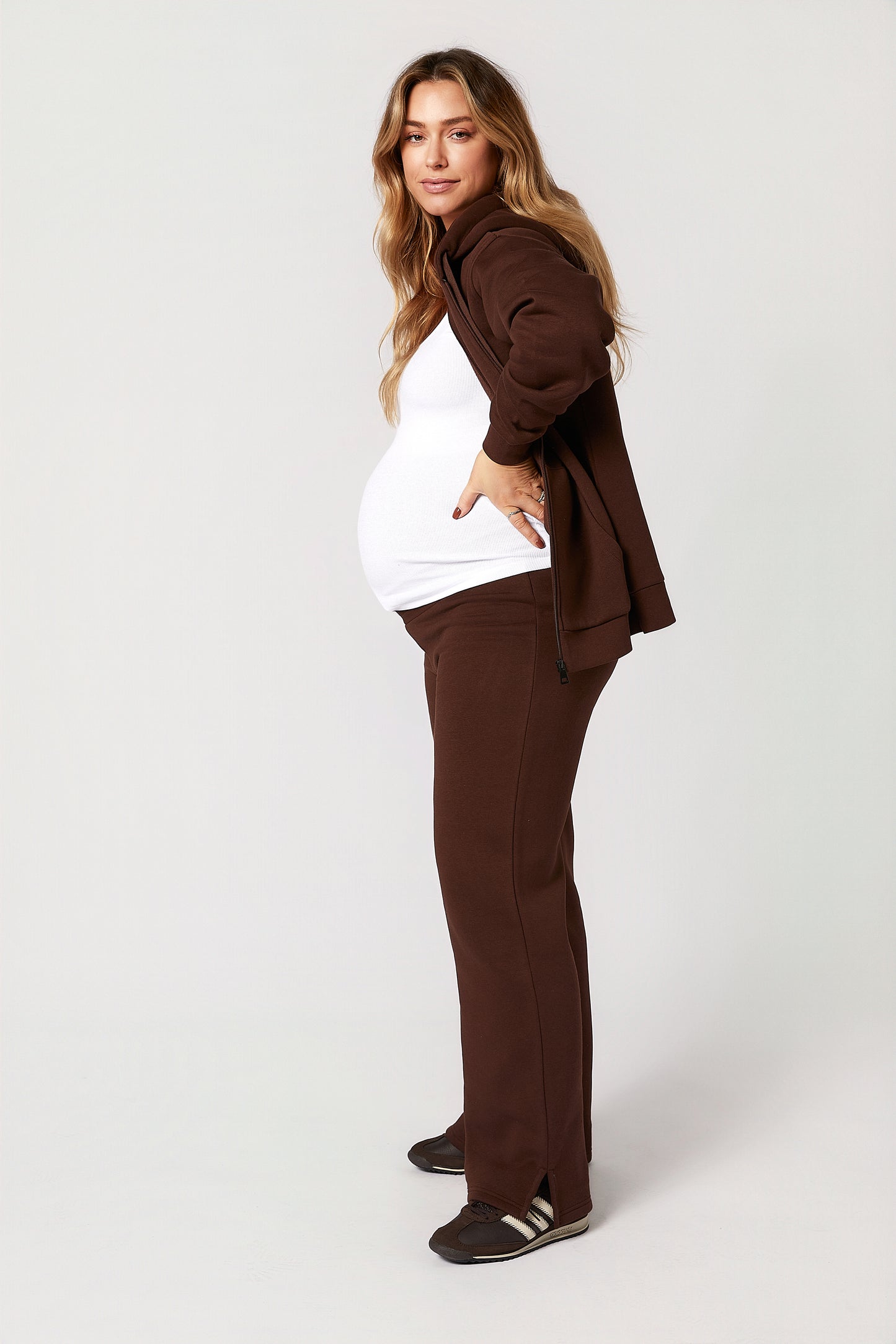 Rachel Maternity Tracksuit Set - Brown