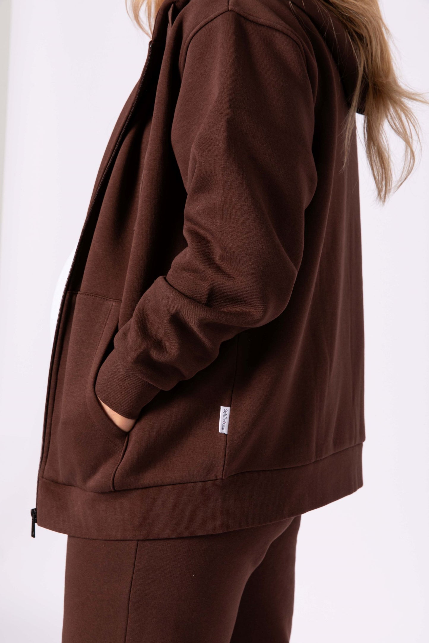 Rachel Maternity Tracksuit Set - Brown