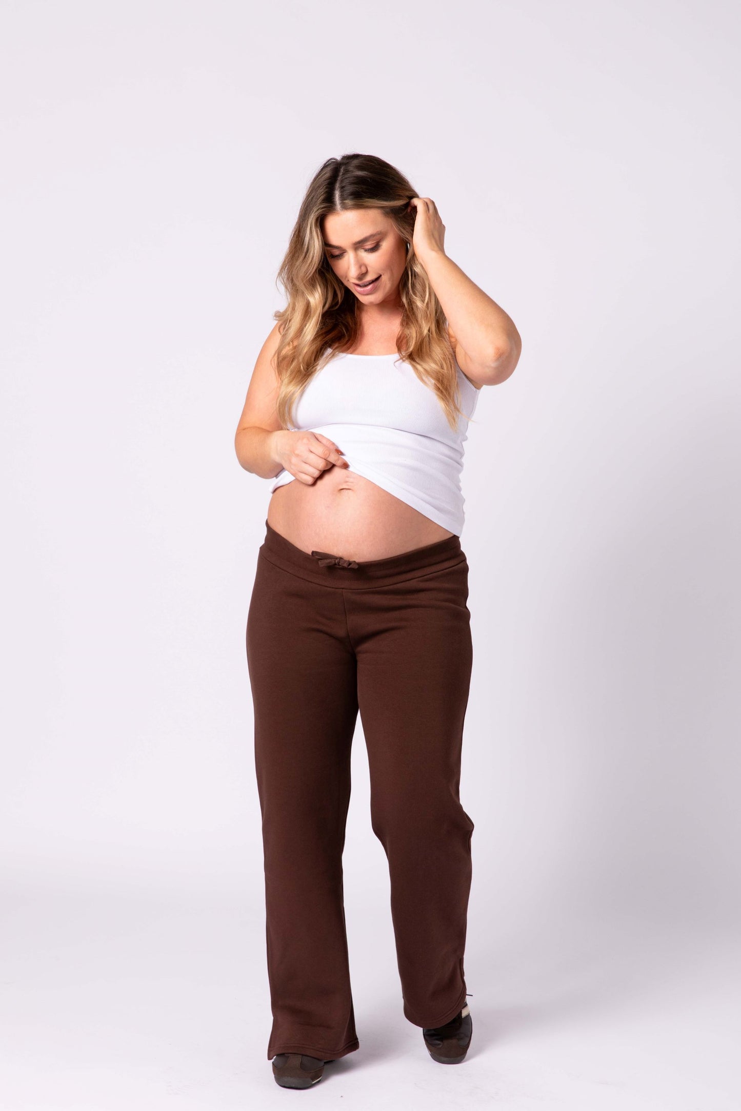 Rachel Maternity Tracksuit Set - Brown