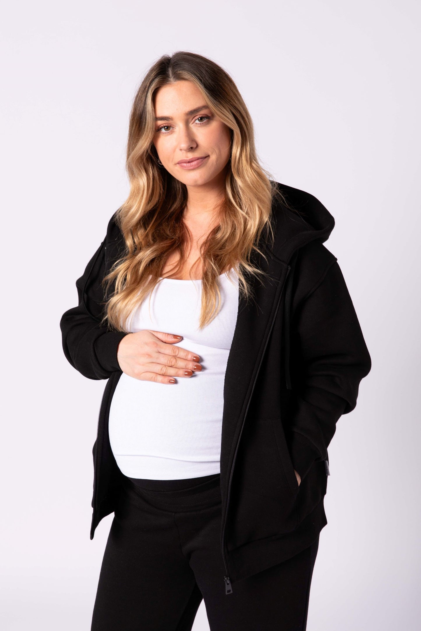 Rachel Maternity Tracksuit Set - Black