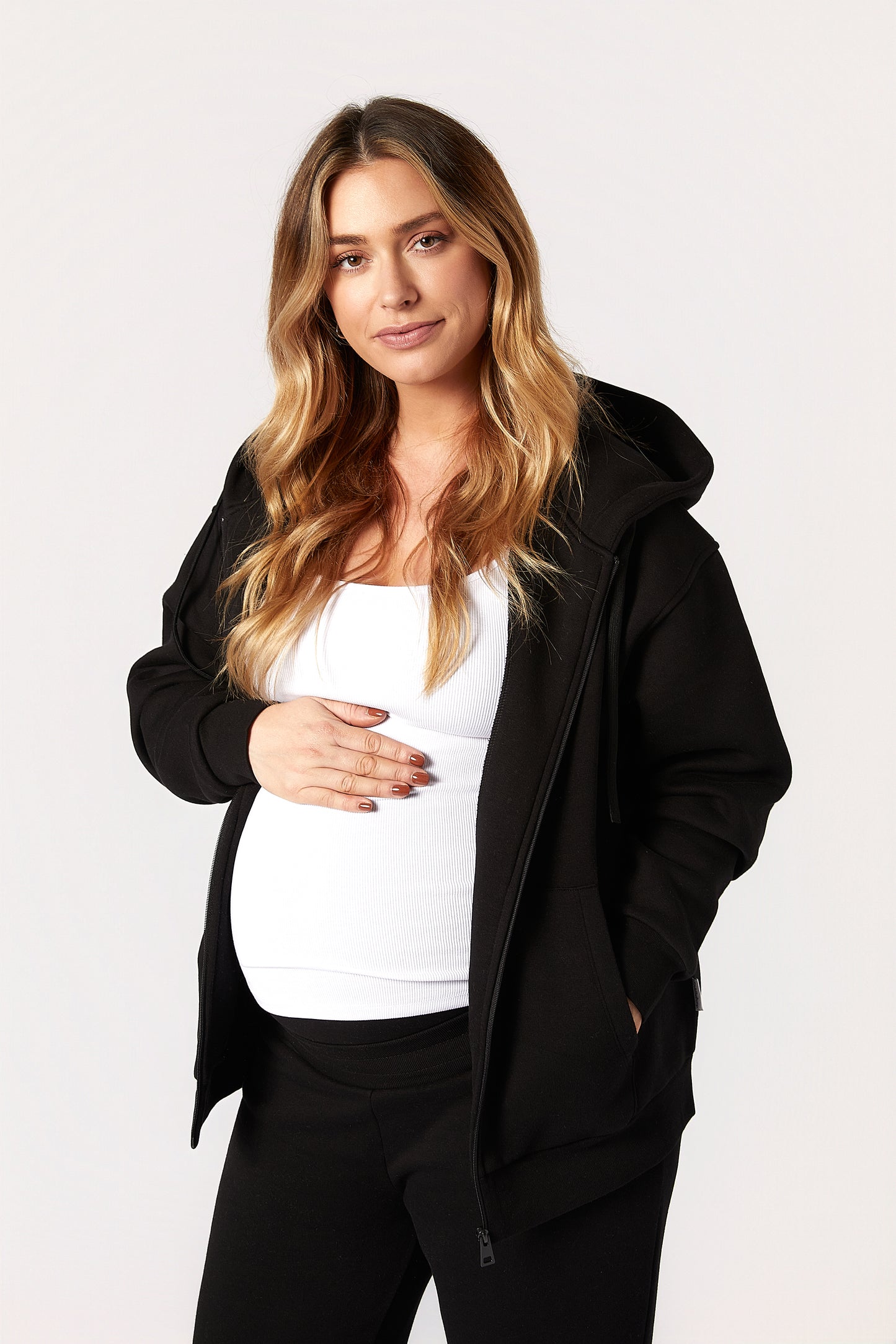 Rachel Maternity Tracksuit Set - Black