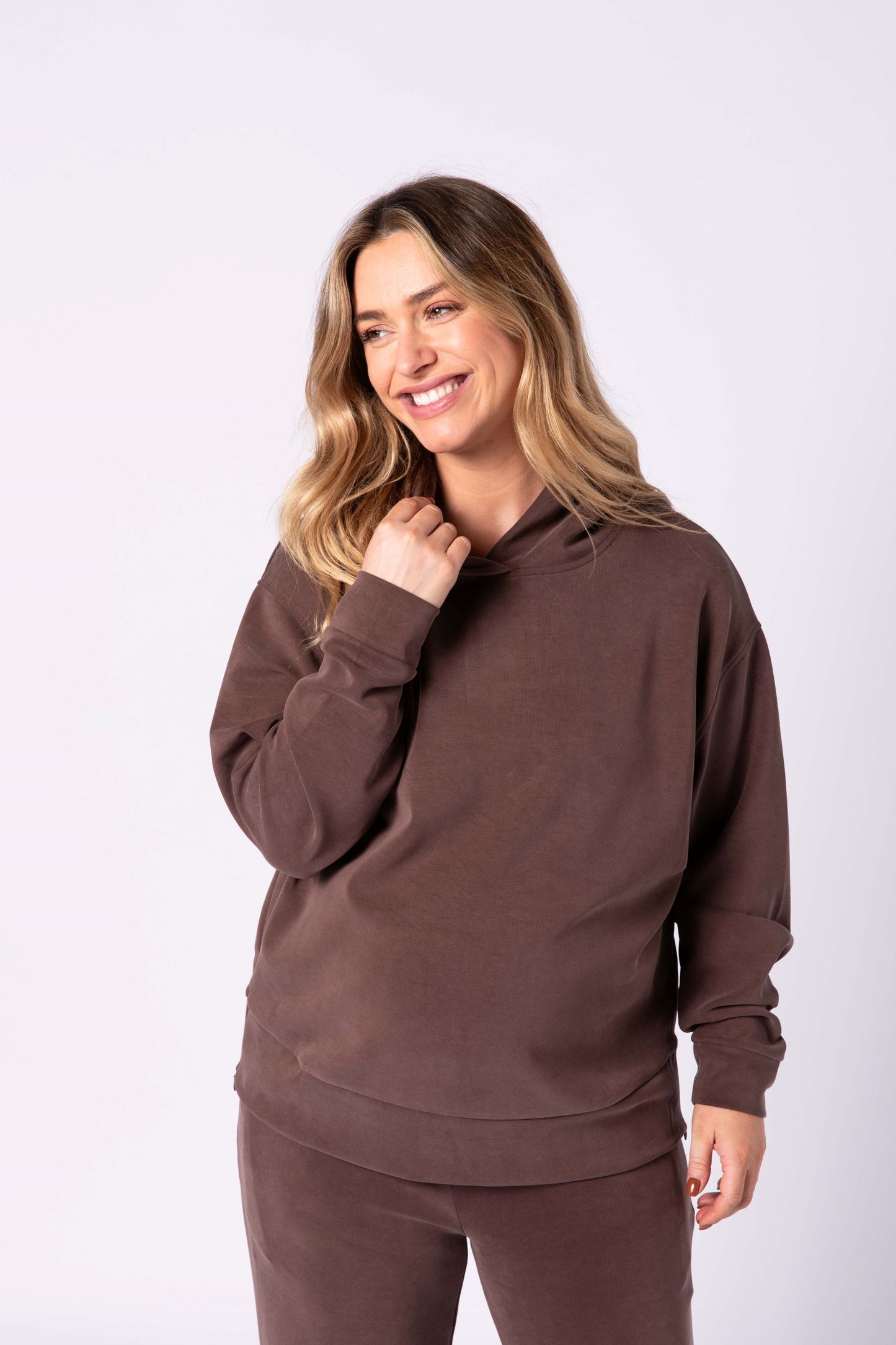 Willow V2 Maternity Track Suit Set - Brown