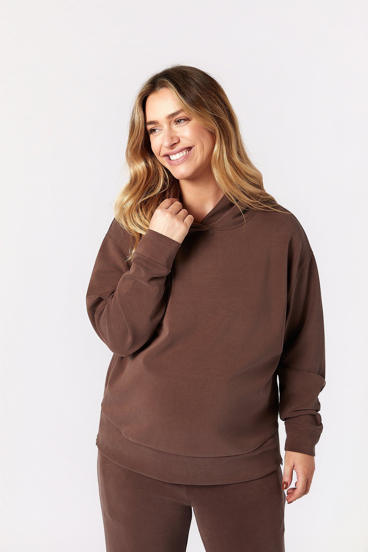 Willow V2 Maternity Track Suit Set - Brown