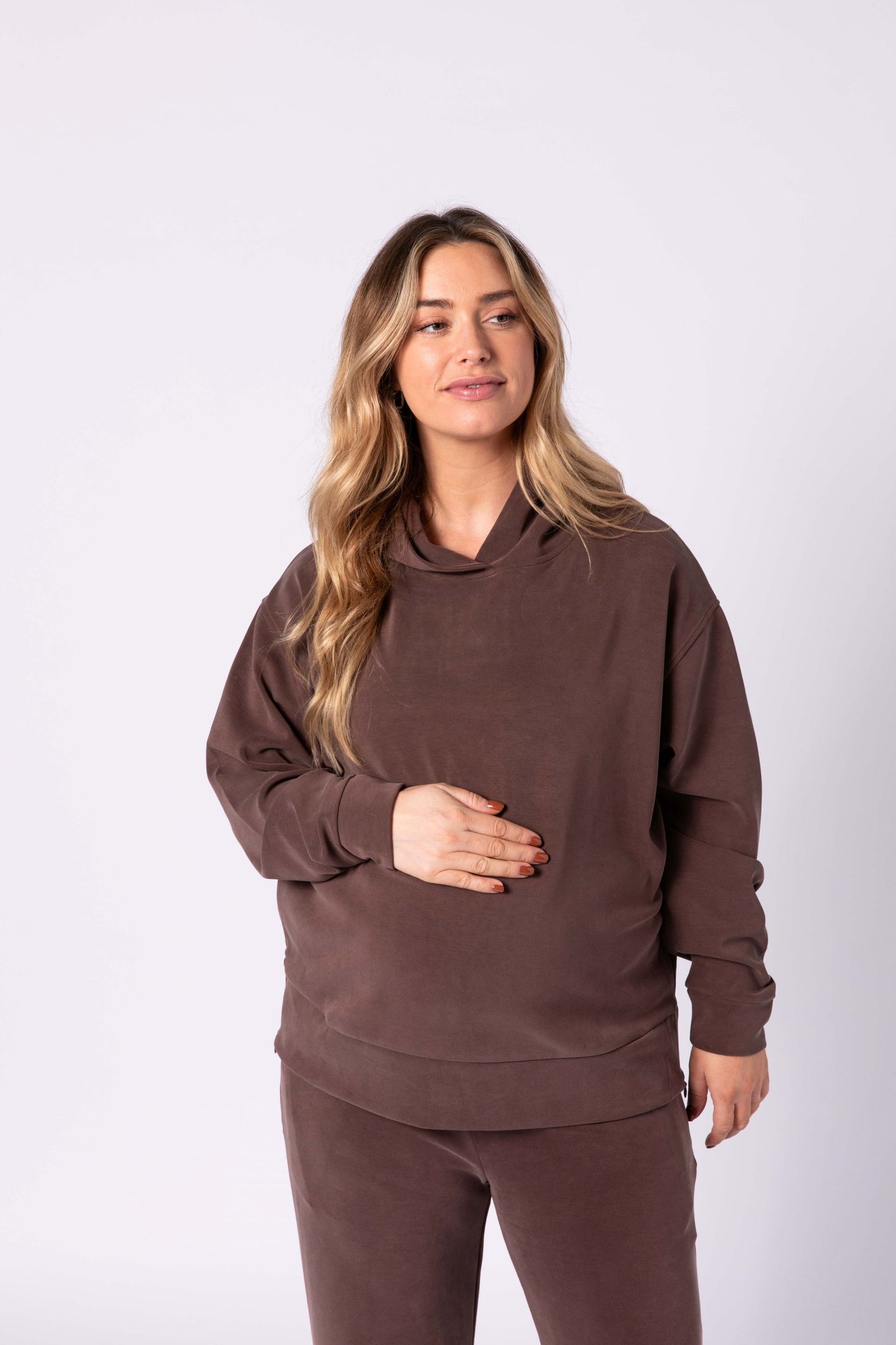 Willow V2 Maternity Track Suit Set - Brown
