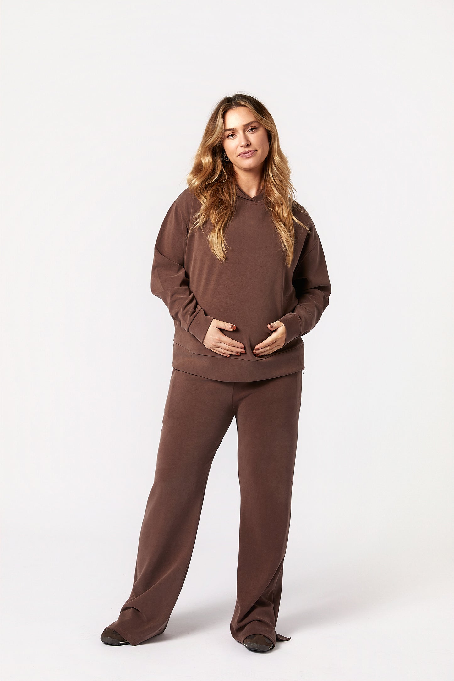 Willow V2 Maternity Track Suit Set - Brown