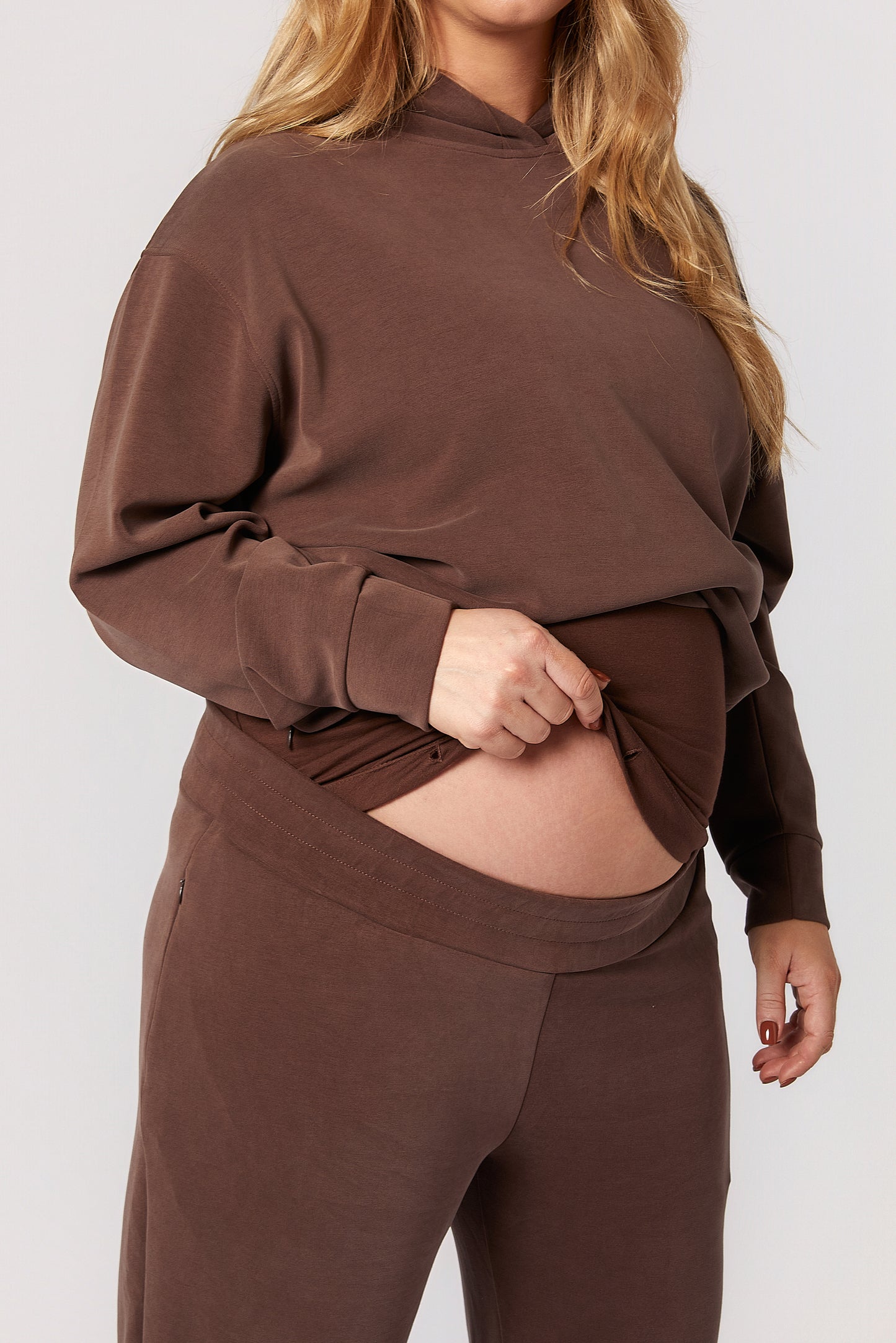 Willow V2 Maternity Track Suit Set - Brown
