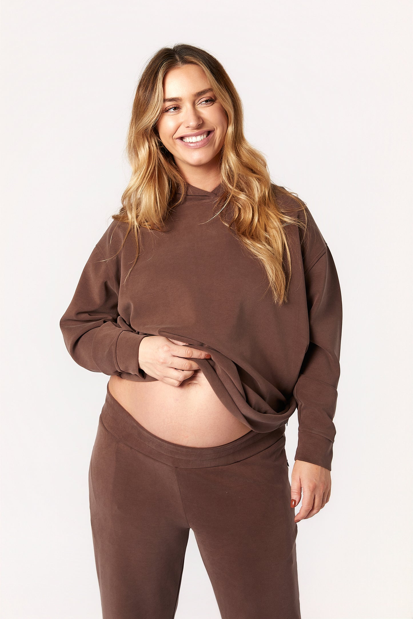 Willow V2 Maternity Track Suit Set - Brown