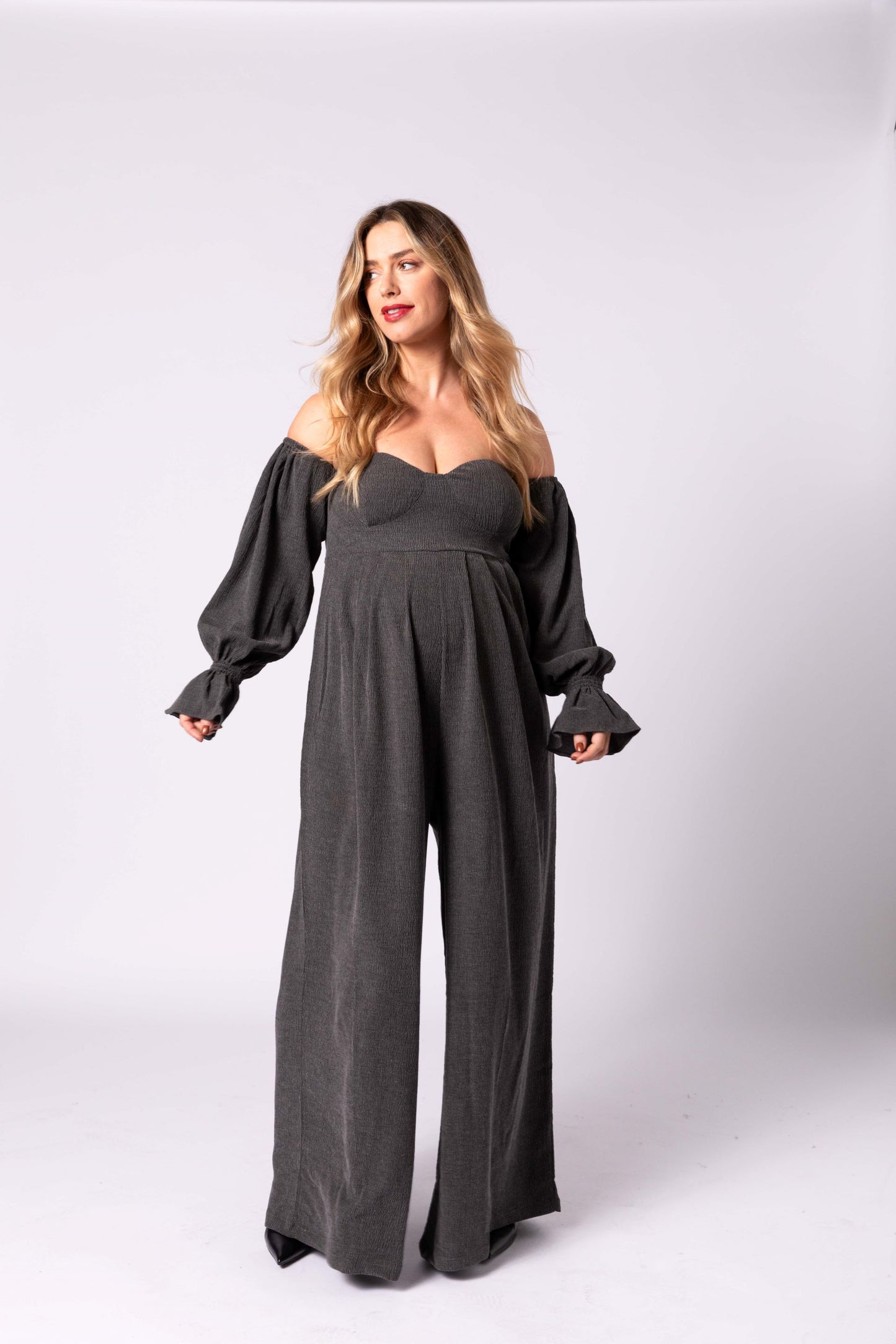 Clara Off-Shoulder Maternity Jumpsuit