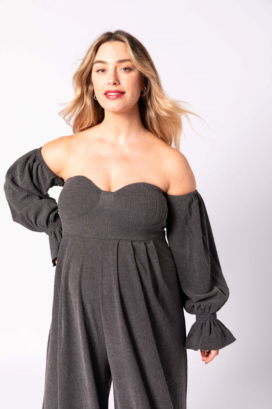 Clara Off-Shoulder Maternity Jumpsuit