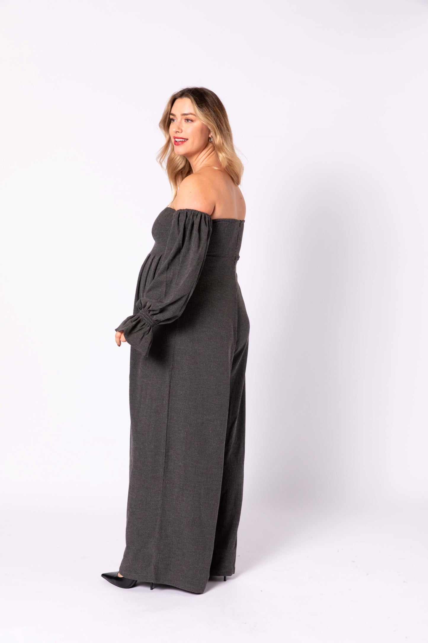 Clara Off-Shoulder Maternity Jumpsuit