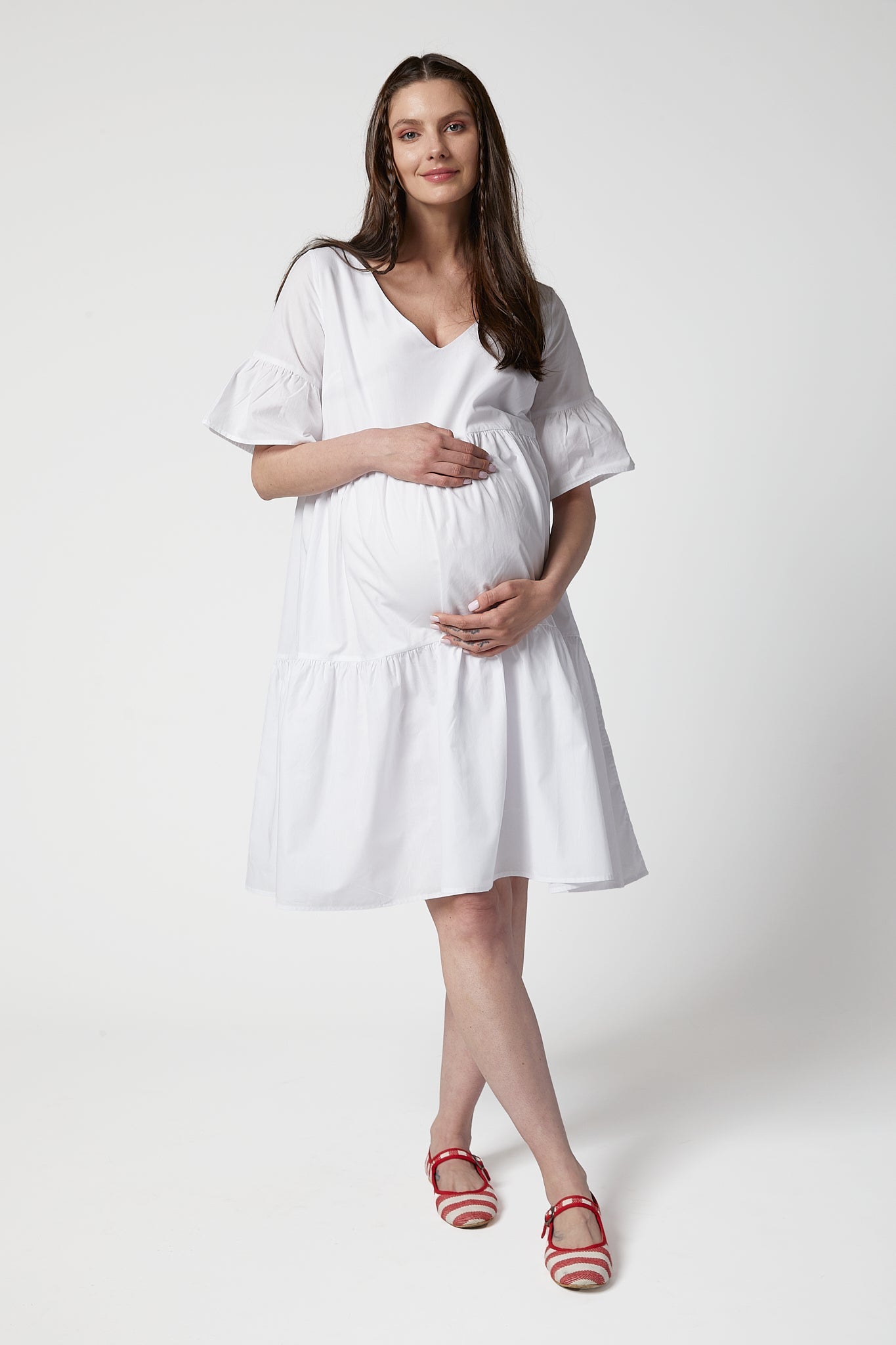 Freya Poplin Maternity Dress