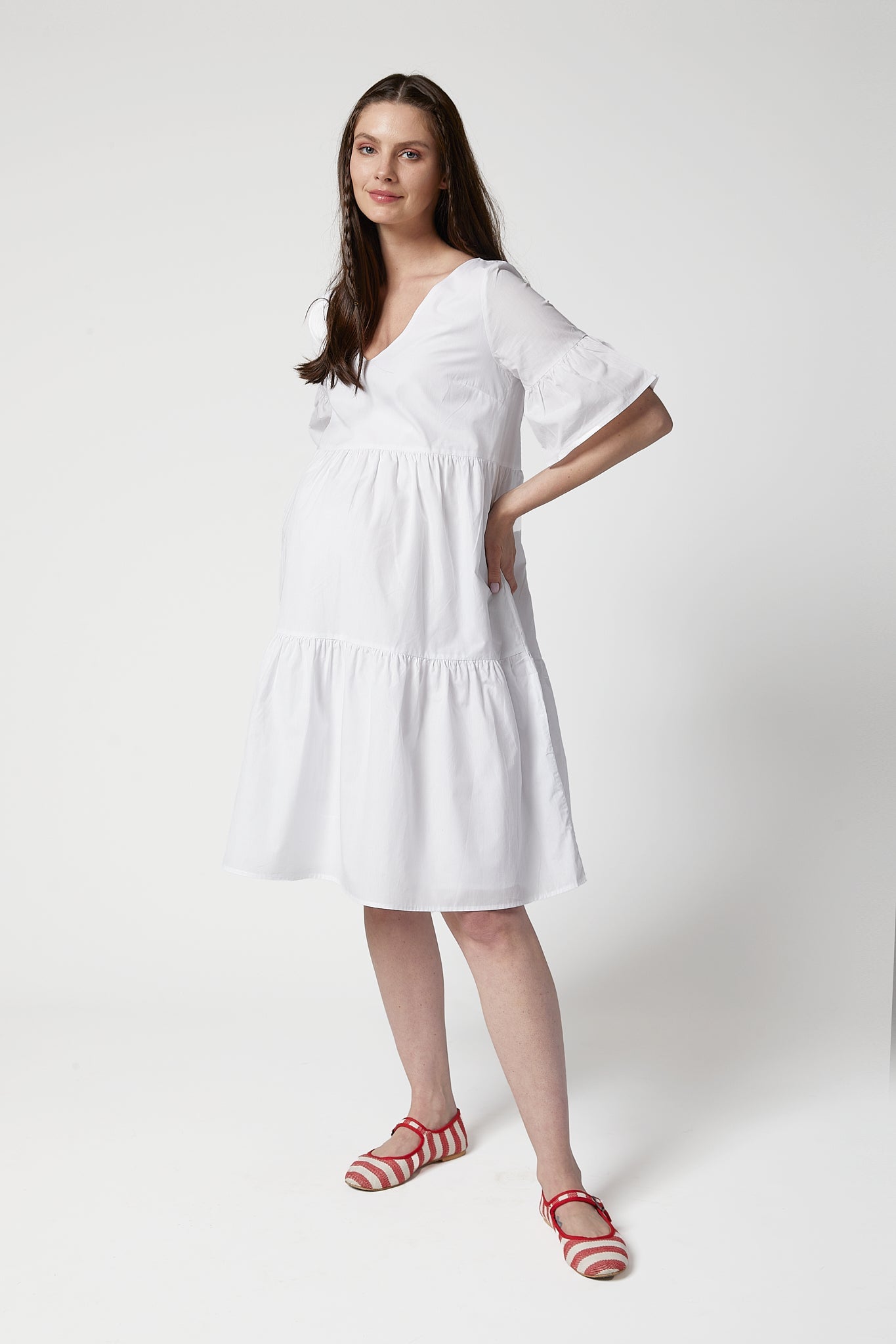 Freya Poplin Maternity Dress