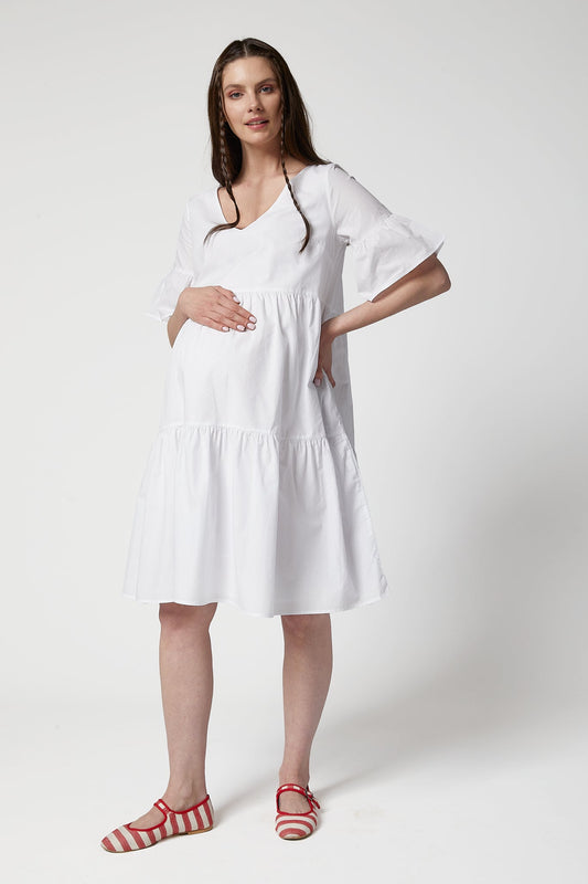 Freya Poplin Maternity Dress