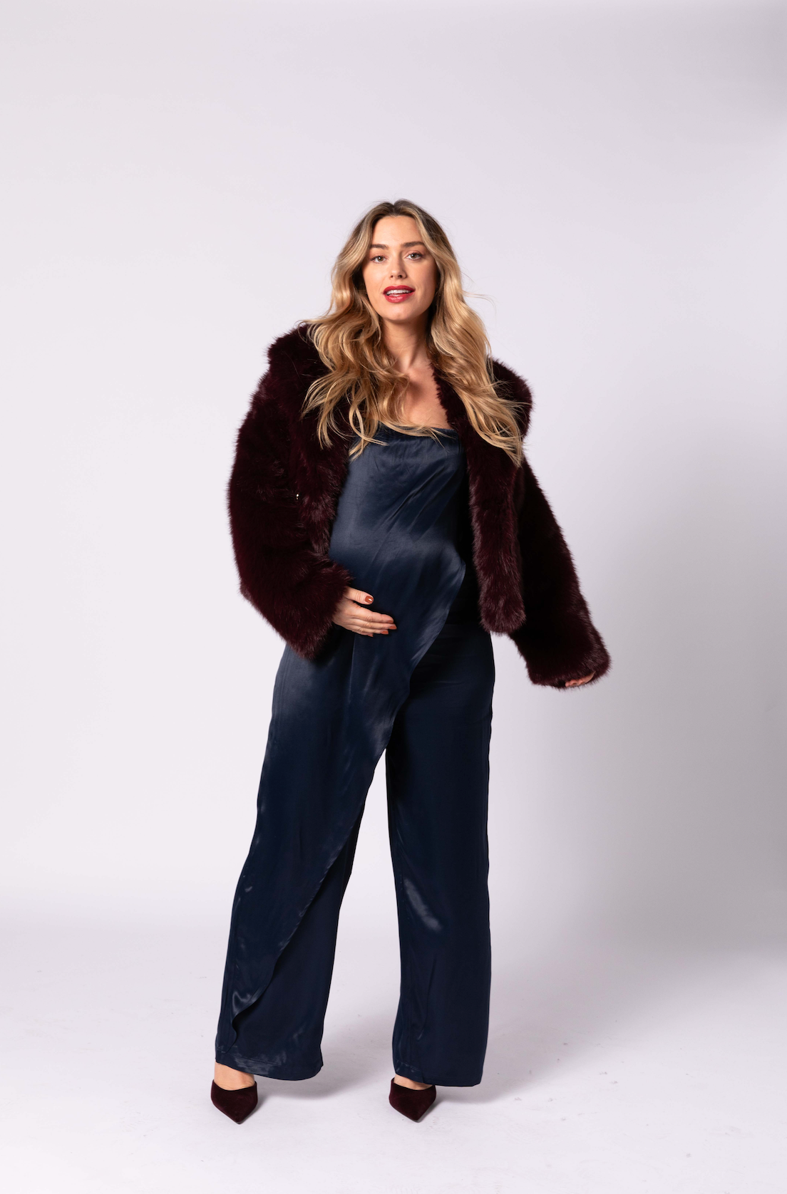 Alice Satin Maternity Dress