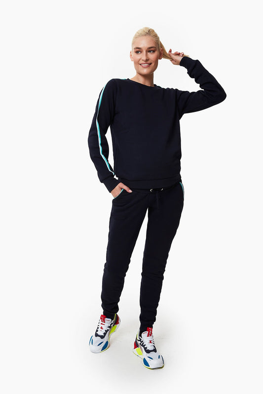 Silvia Maternity Track Suit Set - Navy Blue