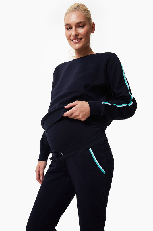 Silvia Maternity Track Suit - Navy Blue